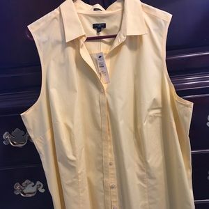 Talbots sleeveless cotton shirt